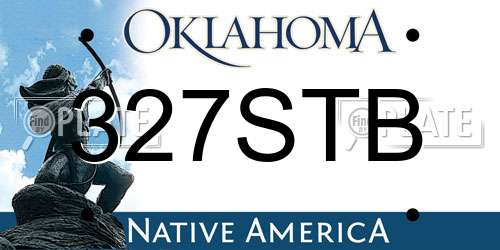 327STB Oklahoma License Plate