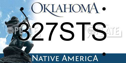327STS Oklahoma License Plate