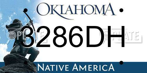 3286DH Oklahoma License Plate