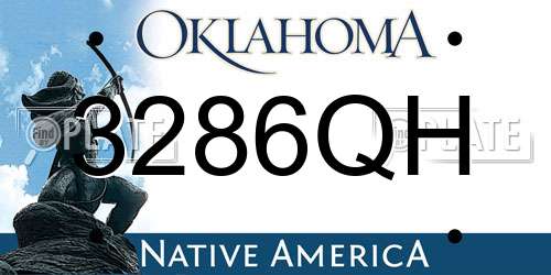 3286QH Oklahoma License Plate