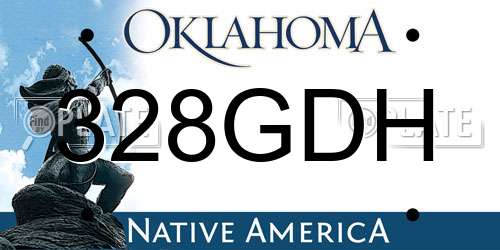 328GDH Oklahoma License Plate