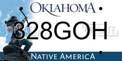328GOH Oklahoma License Plate