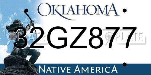 32GZ877 Oklahoma License Plate