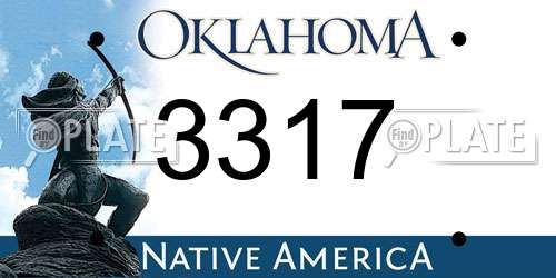 3317 Oklahoma License Plate