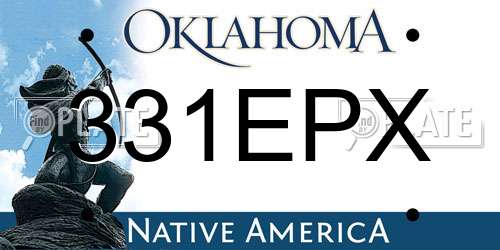331EPX Oklahoma License Plate