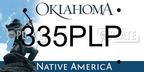 335PLP Oklahoma License Plate