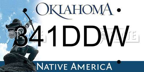 341DDW Oklahoma License Plate