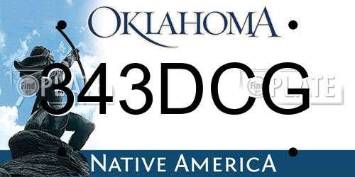 343DCG Oklahoma License Plate