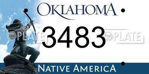 3483 Oklahoma License Plate