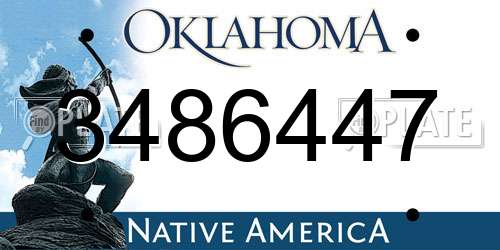 3486447 Oklahoma License Plate