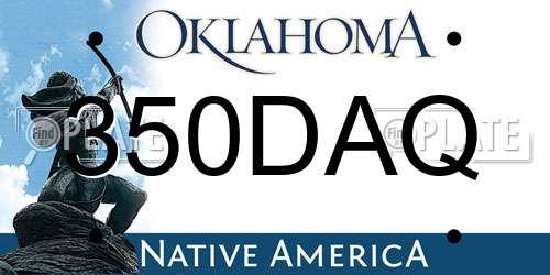 350DAQ Oklahoma License Plate