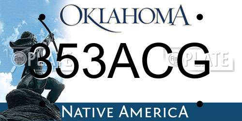 353ACG Oklahoma License Plate
