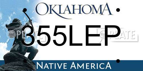 355LEP Oklahoma License Plate