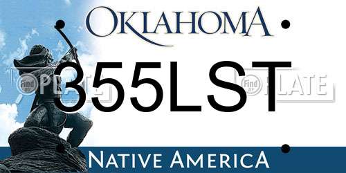 355LST Oklahoma License Plate