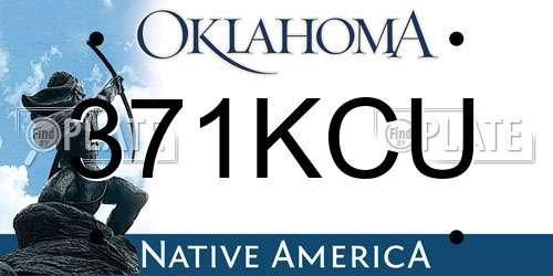371KCU Oklahoma License Plate