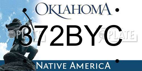 372BYC Oklahoma License Plate