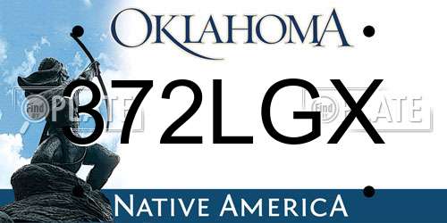 372LGX Oklahoma License Plate