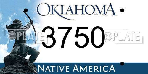 3750 Oklahoma License Plate