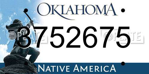 3752675 Oklahoma License Plate