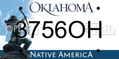 3756OH Oklahoma License Plate