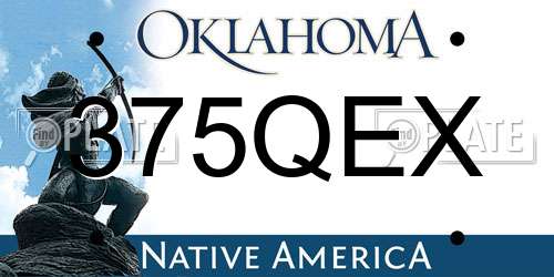 375QEX Oklahoma License Plate