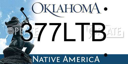 377LTB Oklahoma License Plate