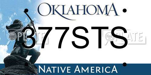 377STS Oklahoma License Plate