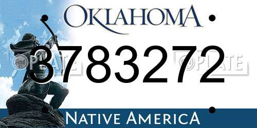 3783272 Oklahoma License Plate