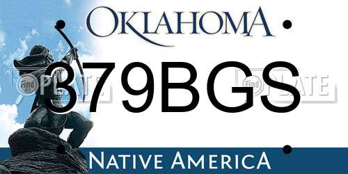 379BGS Oklahoma License Plate