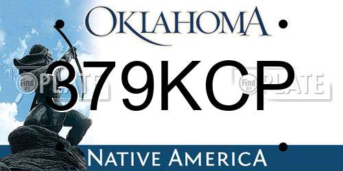379KCP Oklahoma License Plate