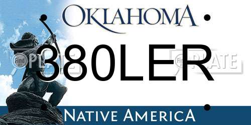 380LER Oklahoma License Plate