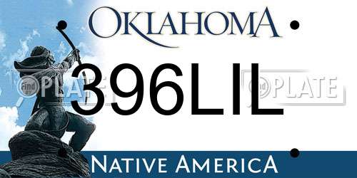 396LIL Oklahoma License Plate