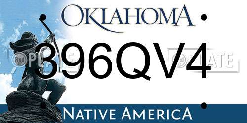 396QV4 Oklahoma License Plate