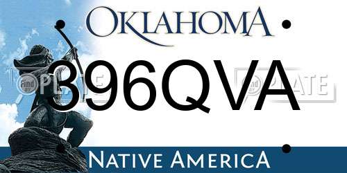 396QVA Oklahoma License Plate