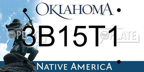 3B15T1 Oklahoma License Plate