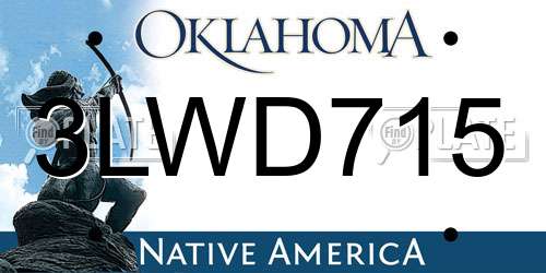 3LWD715 Oklahoma License Plate