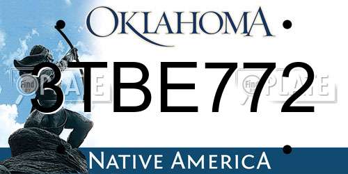 3TBE772 Oklahoma License Plate