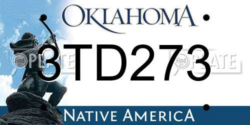 3TD273 Oklahoma License Plate