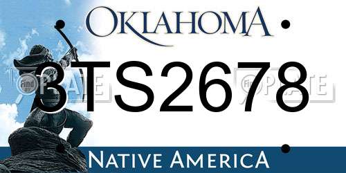 3TS2678 Oklahoma License Plate