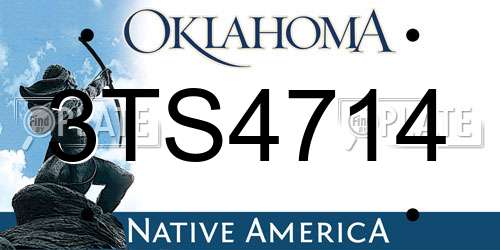 3TS4714 Oklahoma License Plate