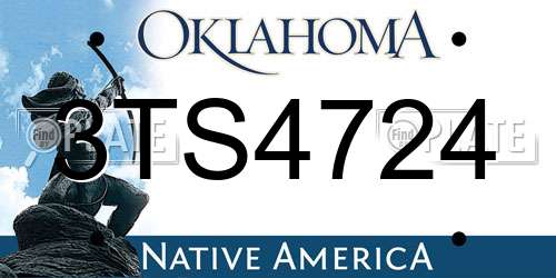 3TS4724 Oklahoma License Plate