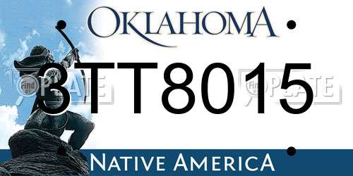 3TT8015 Oklahoma License Plate