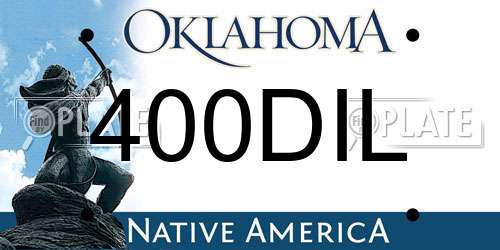 400DIL Oklahoma License Plate