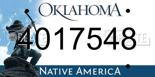 4017548 Oklahoma License Plate