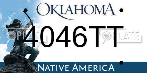 4046TT Oklahoma License Plate