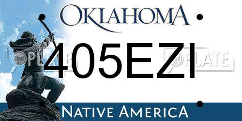 405EZI Oklahoma License Plate