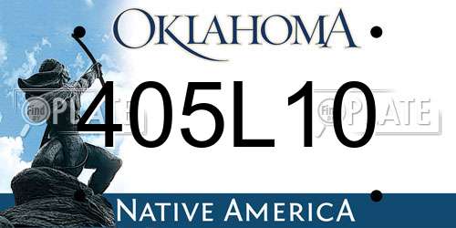 405L10 Oklahoma License Plate