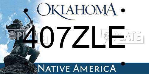 407ZLE Oklahoma License Plate