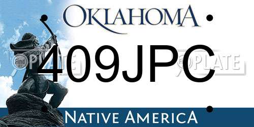 409JPC Oklahoma License Plate