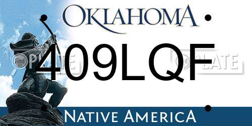 409LQF Oklahoma License Plate